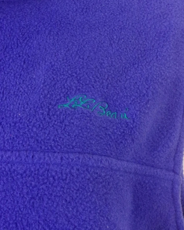 Chaqueta Chaleco Vellón Azul/Verde azulado Hecho en EE. UU. De Colección Años 80 90 Cremallera Completa Niños L Foto 2 de 4