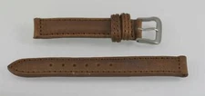 Fossil Unisex Stainless Steel Brown Leather Replacement Watch Band 14mm