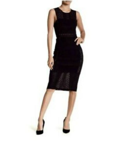 NUEVO VESTIDO DE ENCAJE GEOMÉTRICO BCBGMAXAZRIA NEGRO SITA XBD67N80/B879A TALLA L - Imagen 5 de 5