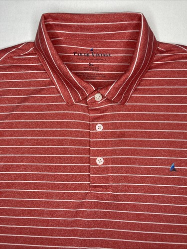 Tailor Vintage polo shirt men's XL red striped short sleeve - Picture 6 of 9