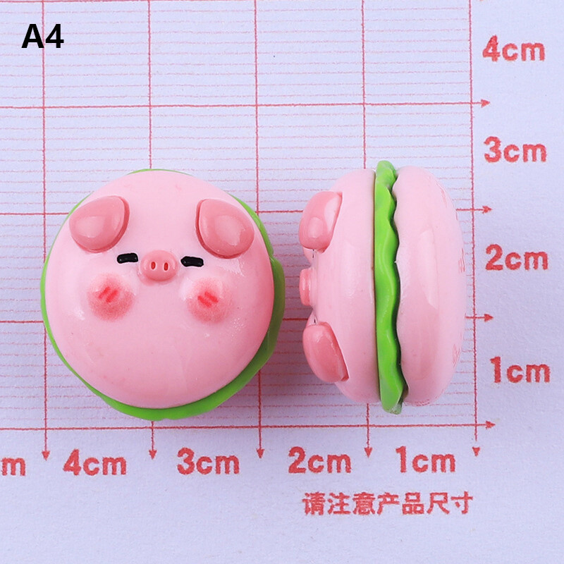 3D Resin Pink Pig Home Decor Desktop DIY Phone Case Headwear