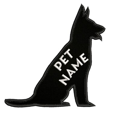 Custom Pet Name YOUR TEXT Personalized Embroidered iron-on Patch German Shepherd