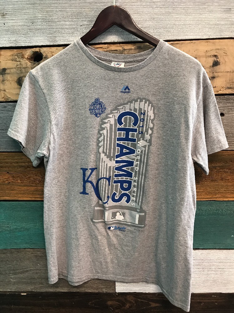 Kansas City Royals 2015 World Series Gray T-Shirt Mens Size Medium