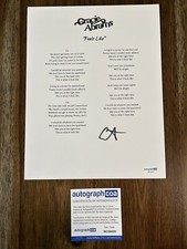 Gracie Abrams Pop Singer ‘Feels Like’ Signed Autographed Lyrics Sheet ACOA