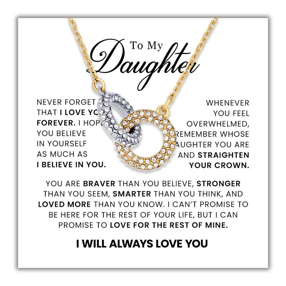 TRYNDI To My Daughter Necklace from Dad Mom –Daughter Christmas Gifts - Image 2 of 4