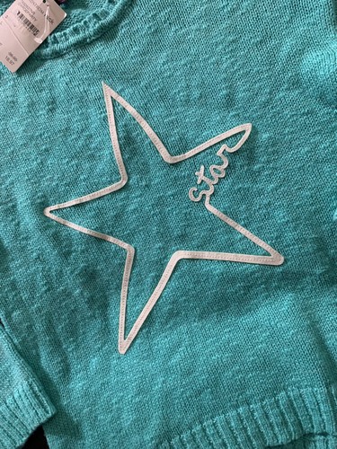 NEW T/O Girls sweater Star Green size 12/14 - Picture 3 of 3