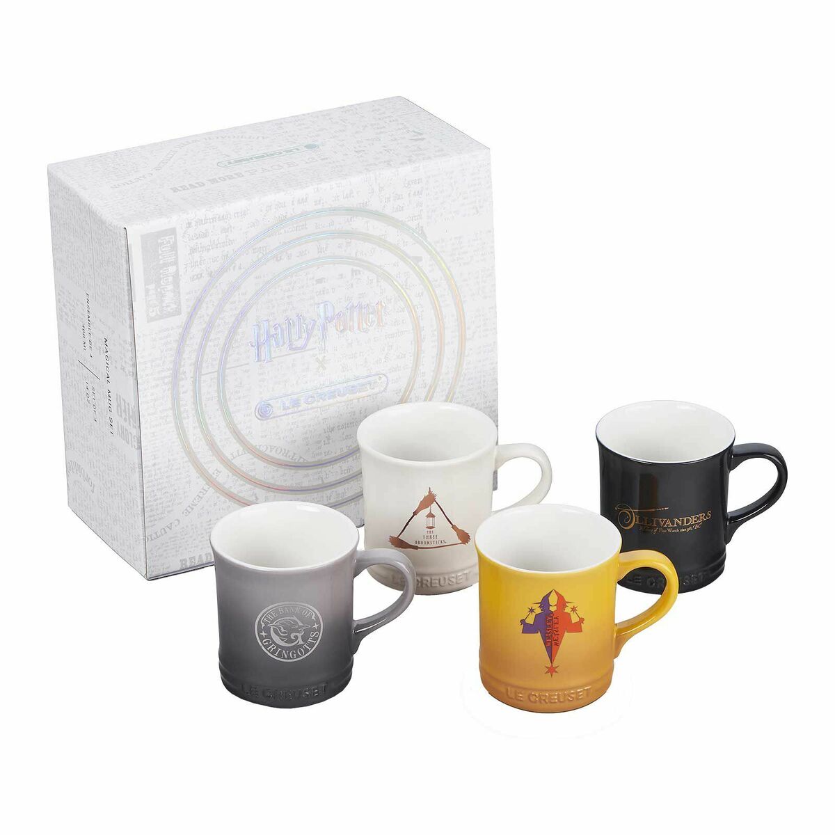 LE CREUSET HARRY POTTER COLLECTION MAGICAL MUG SET of 4 LE CREUSET HARRY POTTER COLLECTION MAGICAL MUG SET of 4