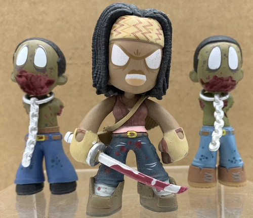 Michonne & 2 Pet Walkers 2/24 FUNKO Mystery Mini The Walking Dead Series 2