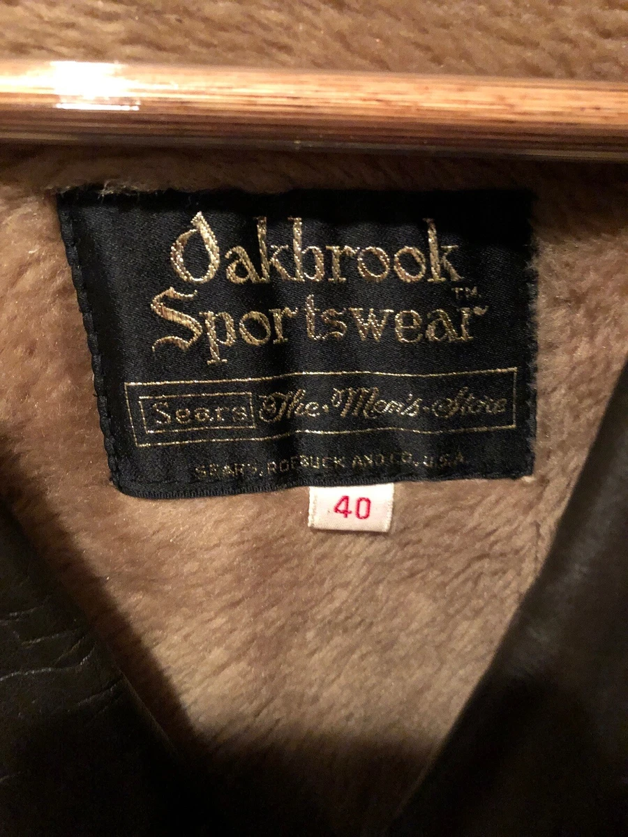 Vintage Oakbrook Sportswear Sears Motorcycle Leather Jacket Fur