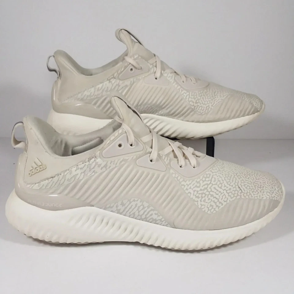Adidas AlphaBounce Run Para Mujer Talla 8.5 Zapatos para Correr DA9568 Off White Crema Foto 3 de 4
