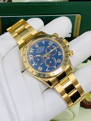 Rolex Daytona Blue Racing Arabic Ref. 116528 Box & Papers full set 