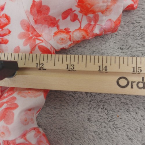 Bijou Sauvage Clothier Dress Girl 6 Pink Red Floral English Rose Pleated Cottage - Picture 5 of 12