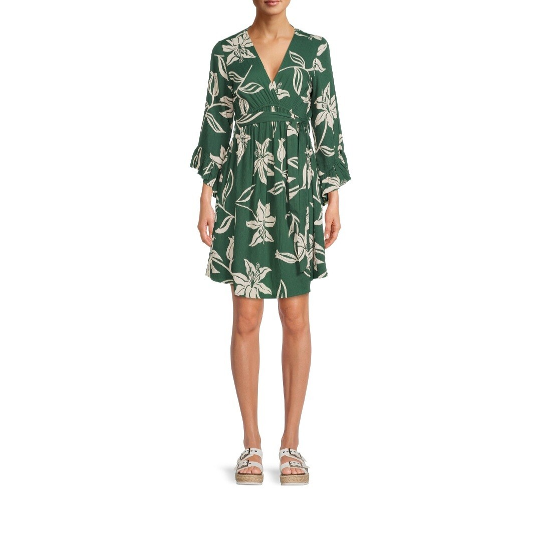 Romantic Gypsy Women's Maternity Long Sleeve Wrap Dress Size L Green | eBay