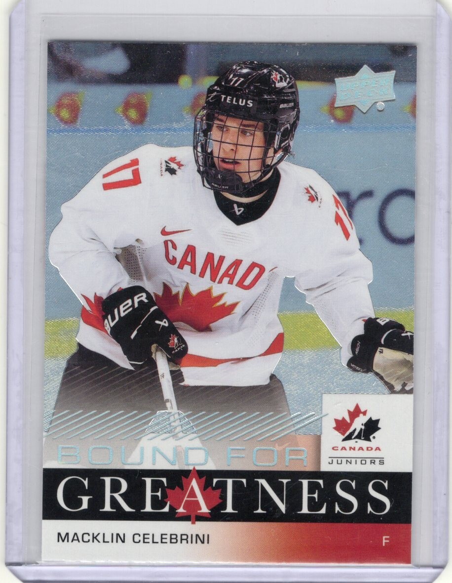 2024-25 Upper Deck Team Canada Juniors Macklin Celebrini Bound For Greatness #BG