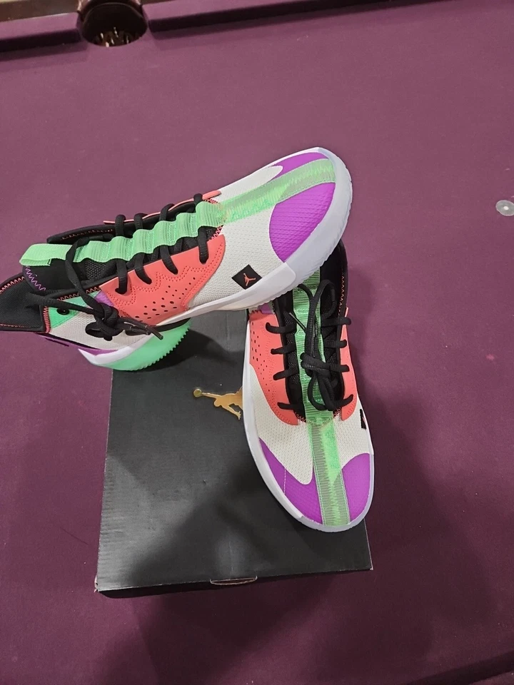 Jordan React Elevation PF Branco Hiper Violeta-CK6617-101 Masculino Tamanho 11 - Imagem 3 de 4