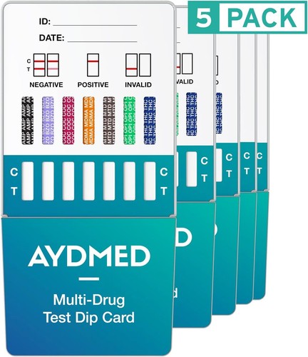 5 Aydmed 7-in-1 Rapid Drug Test Dip Cards - Urine Drug Tests - UK Fast & Genuine - Picture 9 of 9
