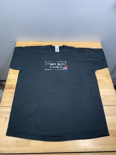 Vintage Pepsi Promo Shirt Mens XL Black Move Over... I'm Next 11425 - Picture 4 of 9