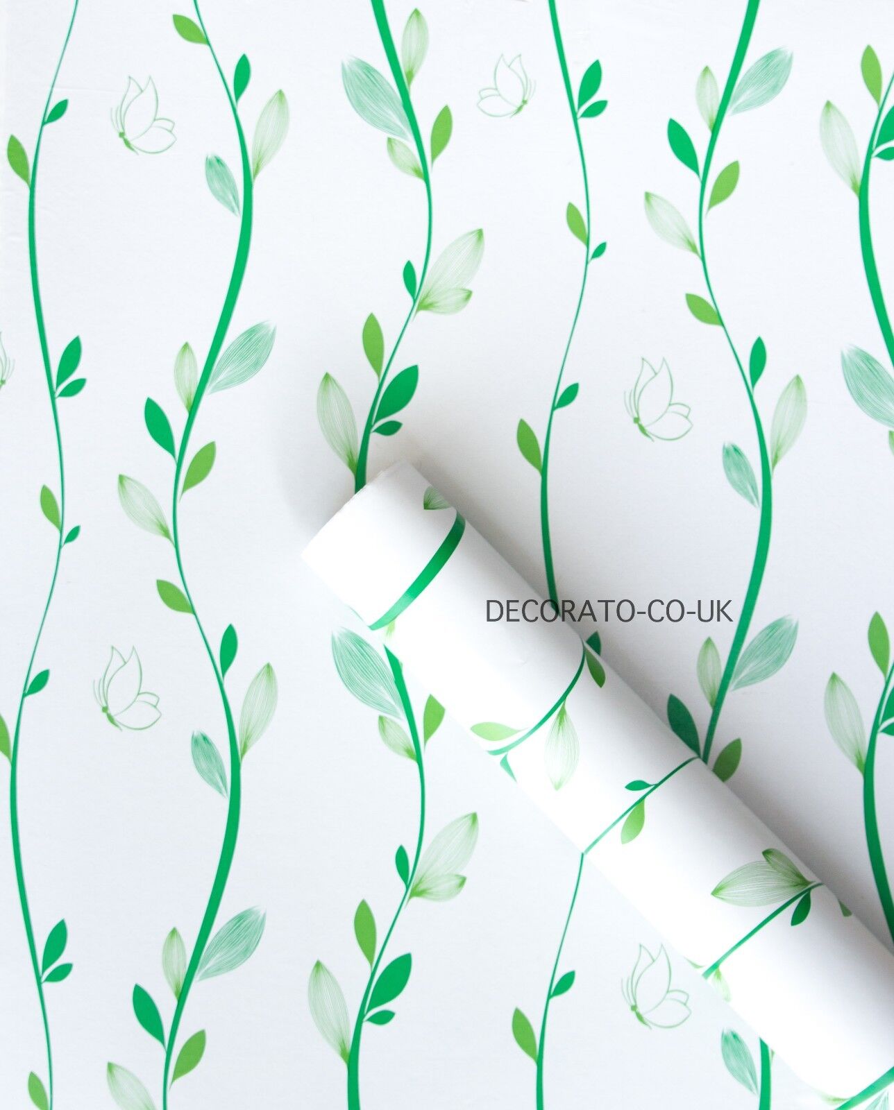 GREEN LEAF STICKY BACK PLASTIC SELF ADHESIVE VINYL PVC WALLPAPER FABLON  MODERN | eBay