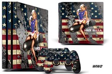 Skin Decal Wrap For PS4 PRO Playstation 4 Pro Console Controller Stickers WW2