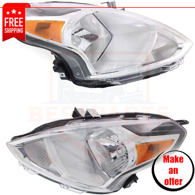 Headlights NI2503230C NI2502230C set 2 pc CAPA for 2015-2019 Nissan Versa