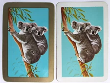 Koala Baby Bear on Gumtree Australian Animals Vintage Retro 2 Playing SWAP CARDS