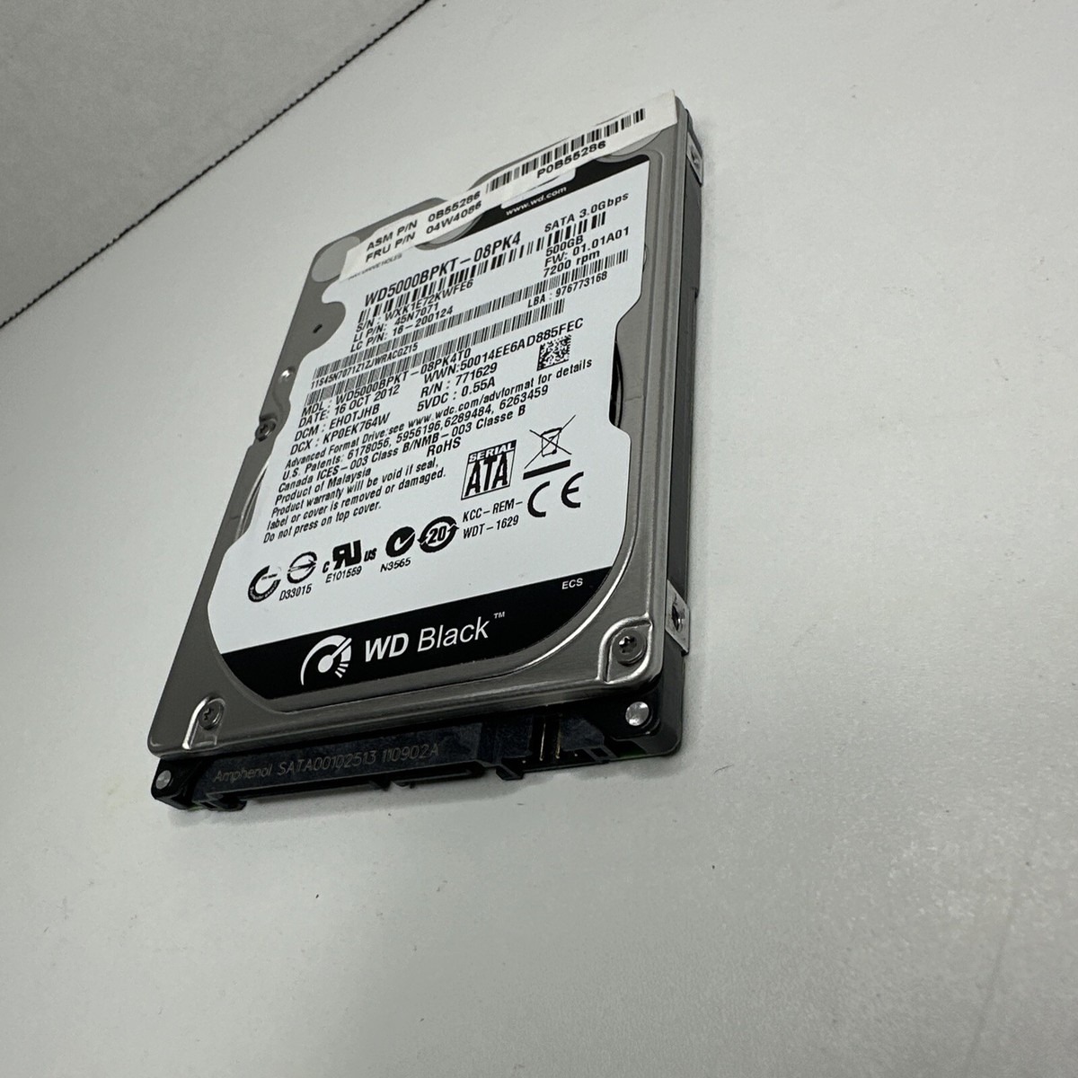 Western Digital WD5000BPKT-08PK4T0 500GB SATA HDD 2.5 Hard Drive