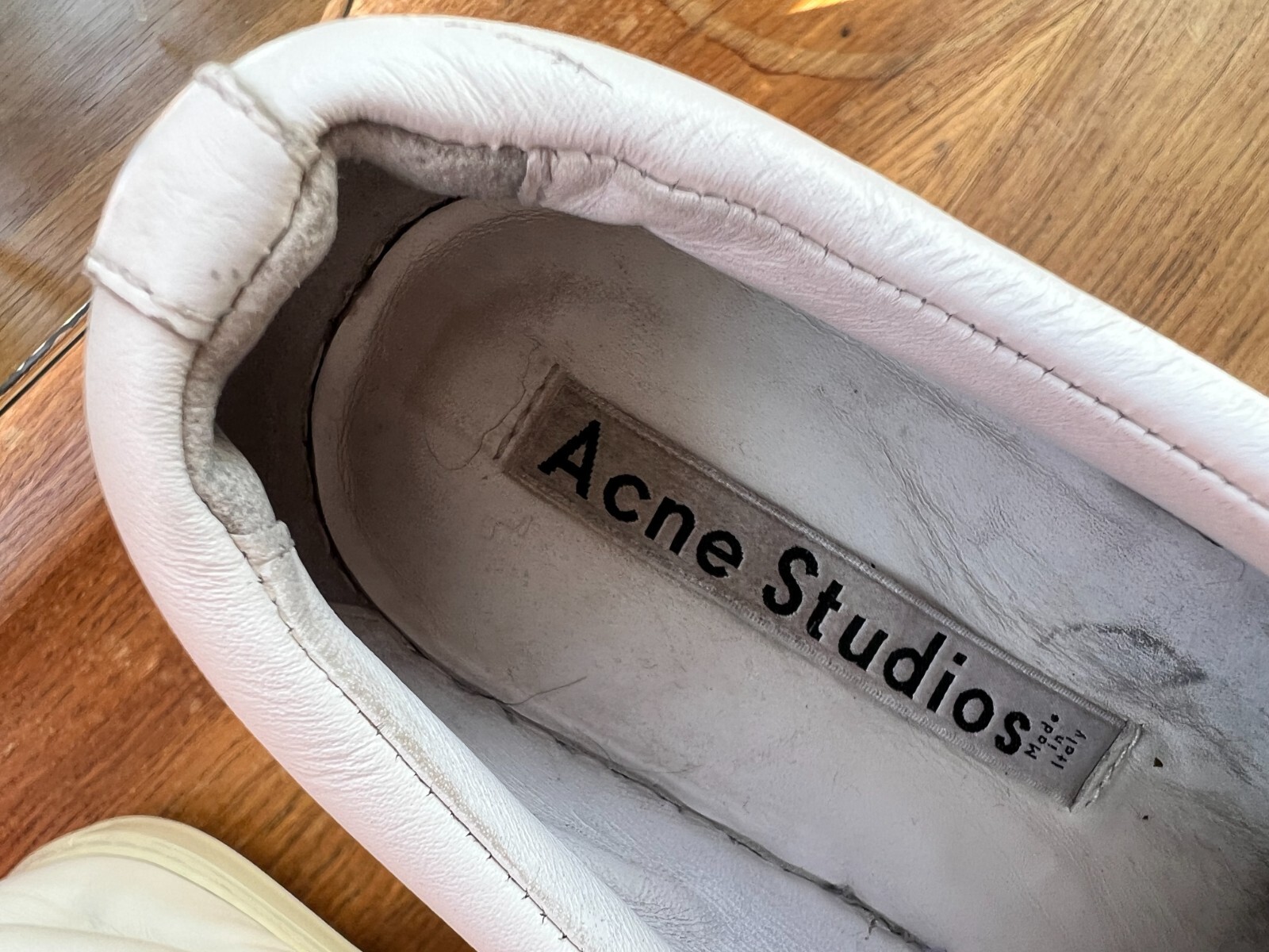 ACNE STUDIOS Adriana Doughnut Emoji Printed Leather Sneakers RARE image 6