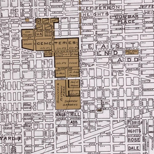 LARGE City MAP of San Antonio, Bexar County, Texas circa 1924 - 24x36 - Picture 5 of 9