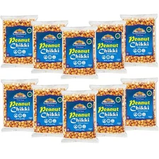 Rani Peanut Chikki (Brittle Candy) 100g (3.5oz) x Pack of 10