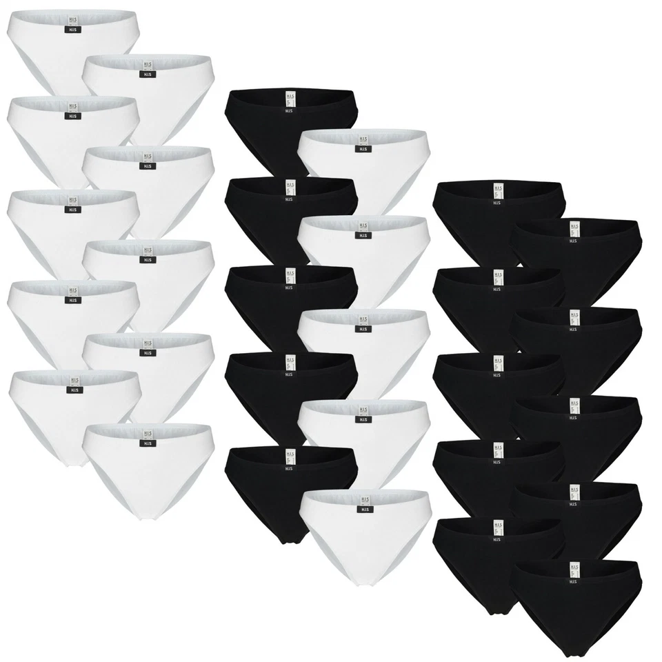 10 HIS Damen Slips Unterhosen Schlüpfer H.I.S Baumwolle | auch in großen Größen