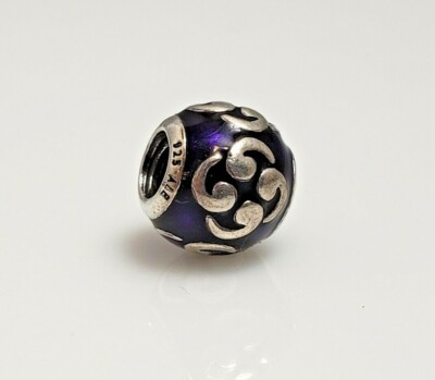 Pandora Sterling Silver Purple Enamel Zen Bead Charm 790491EN13 | eBay
