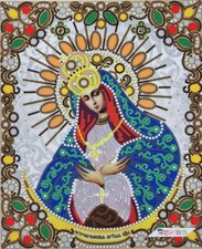 Bead Embroidery Kit DIY Icon Kit Mother of God Needlepoint gk-4015