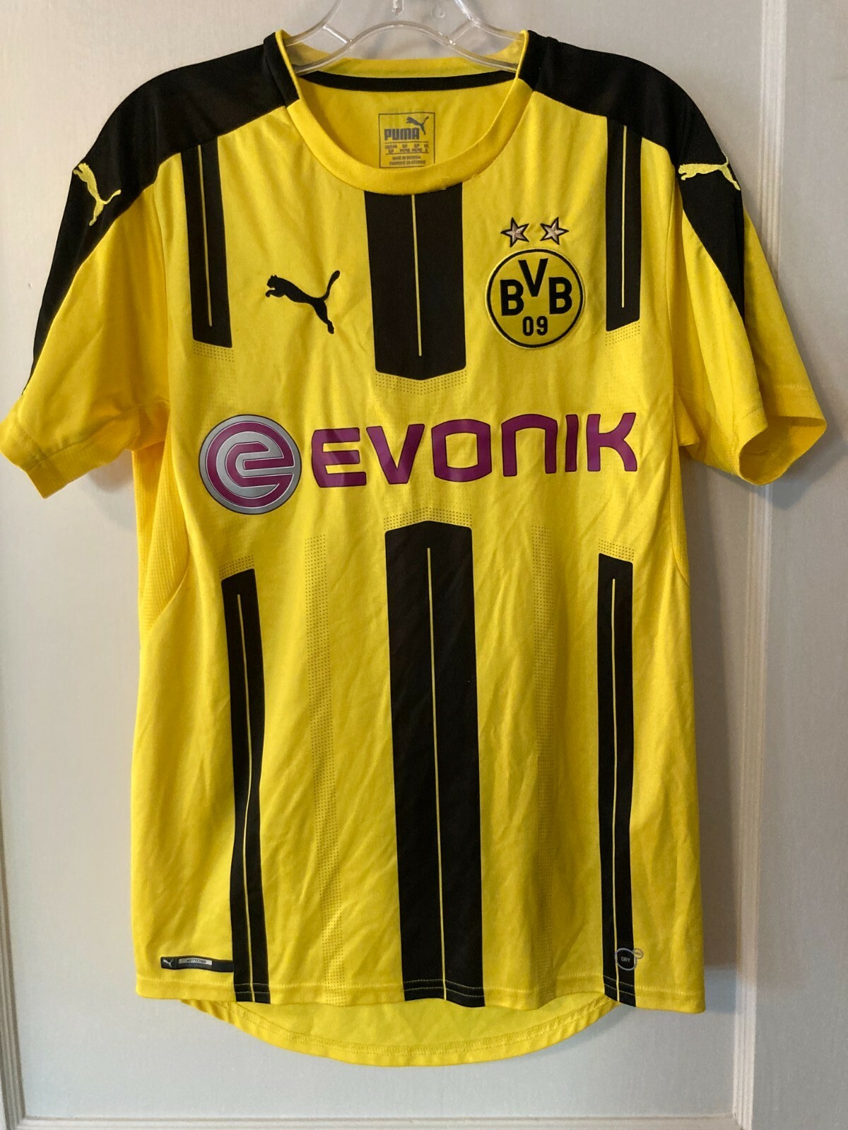 Aislar material promoción Puma BVB Home Borussia Dortmund Soccer Jersey EVONIK Men&#039;s Size Small  | eBay