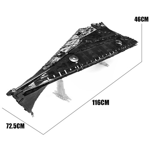 Mould King 21004 Starship Destroyer Eclipse-Class Dreadnought Spaceship Kit UCS - 第 4/8 張圖片