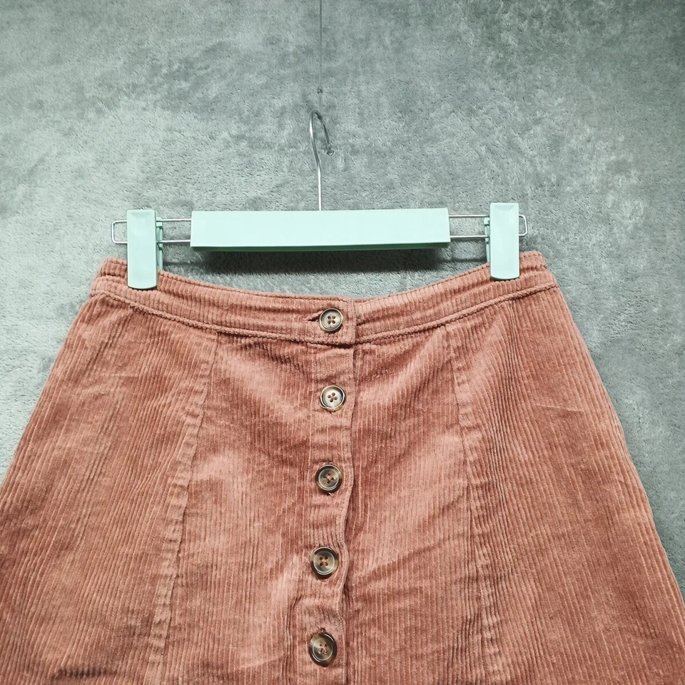FOREVER 21 женщин трапециевидная юбка размер M (талия 26-28») вельвет повседневный пыльный розовый - Изображение 2 из 4