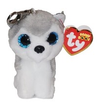 Ty Beanie Boos BUFF the Husky Dog Metal Key Clip UK Excl 3" NEW MWMTs Plush Toy