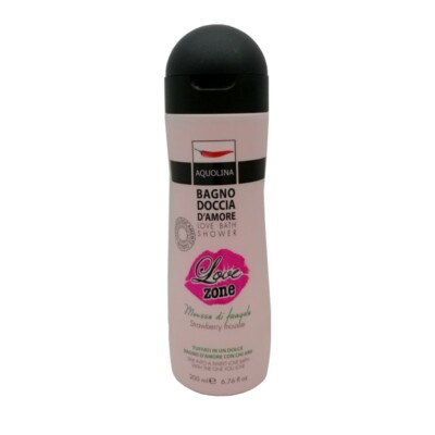 Aquolina Love Zone Duschschaum Duschgel Mousse Erdbeere 200 ml Rosa