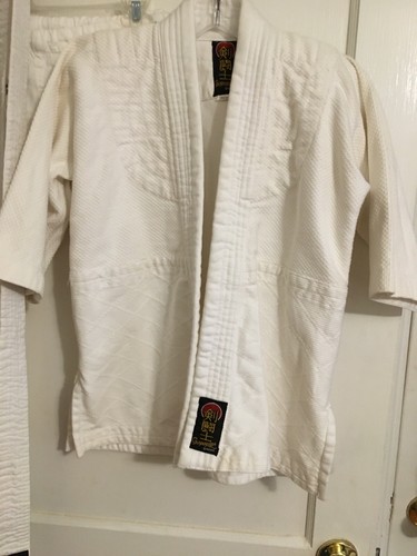 Jiu Jitsu Pro Force Gladiator 100% Cotton White Kimono Gi Size #00 child 10-12 - Picture 3 of 9