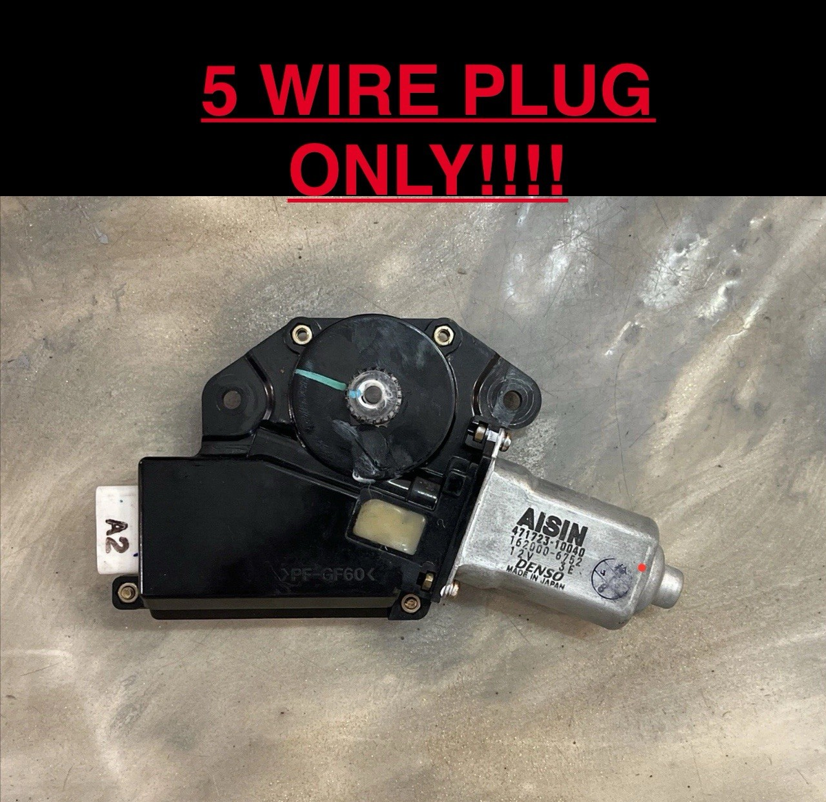 READ *5 WIRE* 05-09 HUMMER H2 UPPER SUNROOF POWER MOTOR DRIVE UNIT