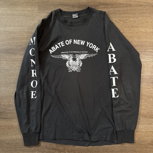 90s Abate of New York Black Long Sleeve T Shirt Size Medium