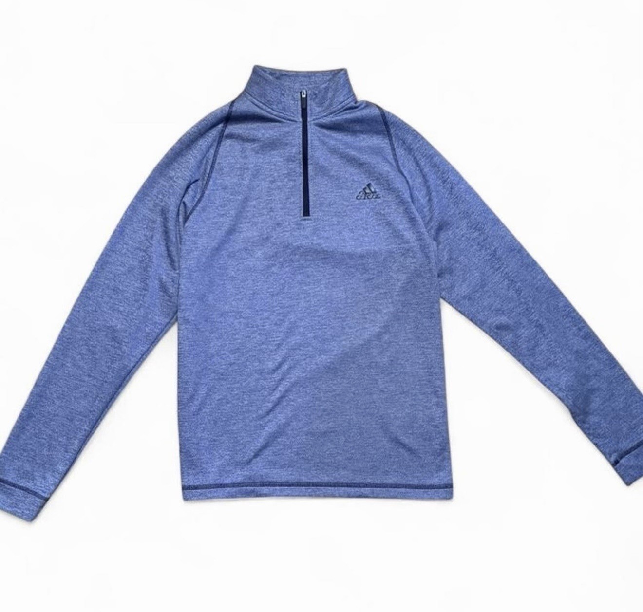 Adidas Men’s Quarter Zip Pullover Blue Athletic Training Top Size M