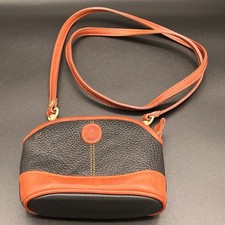 Vintage Liz Claiborne Leather Co. Mini Crossbody Satchel Bag Brass Hardware 80s