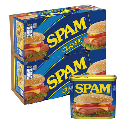 SPAM Classic 12 oz Cans (8 Pack) Canned Meat Lunch Dinner Shelf Stable Protein