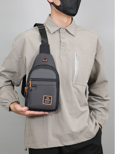 Men's Crossbody Bag Shoulder Sling Bag Anti-theft Lock Chest Bag - Picture 8 of 13