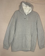 Vintage Nike Center Swoosh Grey Hoodie Size XL 90s Made In Mexico