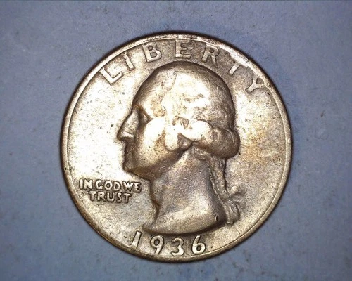 1936-D Washington Quarter   VF  **327-6