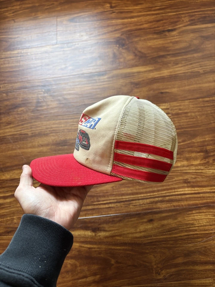 Винтажная бейсболка 80-х NASCAR с 3 полосками сетчатая бейсболка Earnhardt Wallace Bodine  - Изображение 2 из 4