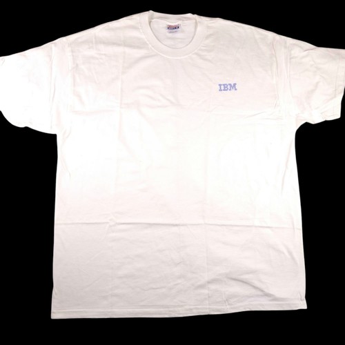 Vintage 90s IBM Computers Logo White Promo T-Shirt Hanes Beefy T Men’s Size XL - Picture 2 of 7