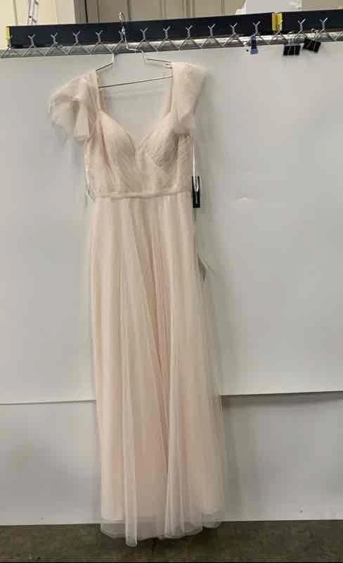 blush pink bridesmaid dresses ebay Blush Pink Short Bridesmaid Dress, Lace Appliqued Tulle Homecoming Dre –  Musebridals main image 1