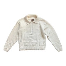 Vintage ALPS Fine Women's Apparel Knit Quarter Zip Collard Cotton Sweater